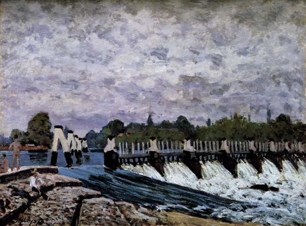 Alfred Sisley Molesey Weir-Morning China oil painting art